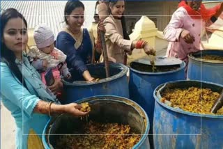 Lathmar Holi in Barsana with natural colors