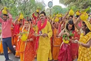 Kalash Yatra on occasion of Chaitra Navratri in Bokaro
