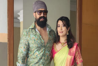 KGF Star Yash and Radhika Pandit Radiate Festive Vibes in Ugadi Celebrations