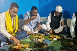 NAKUL NATH ATE FOOD AT TRIBAL HOUSE