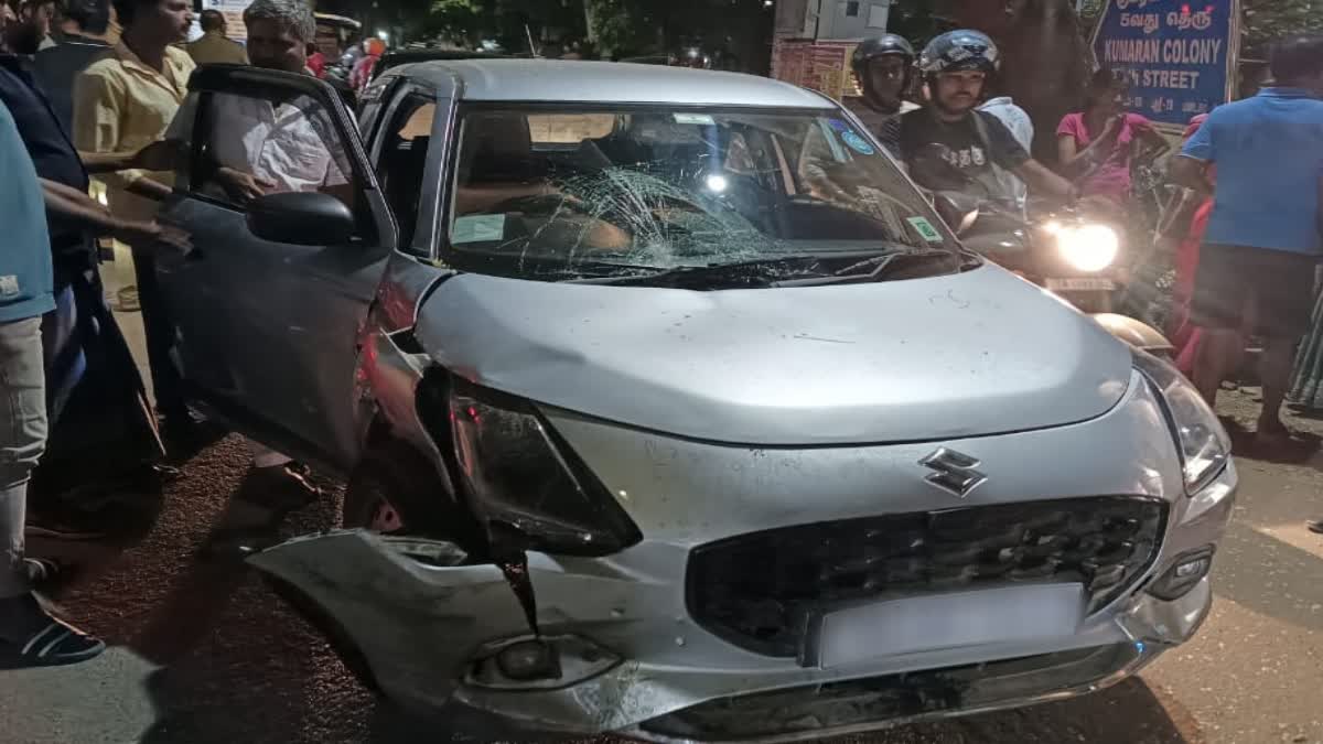 விபத்துக்குள்ளான கார்