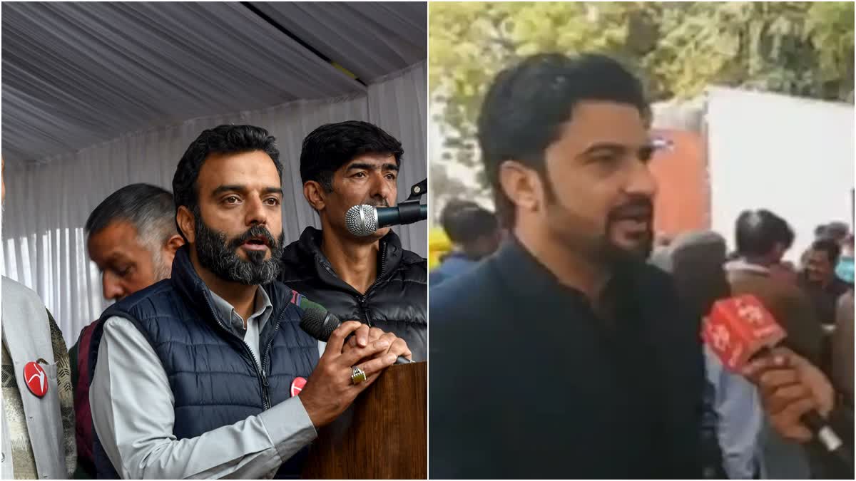 A collage of NC leader Aga Ruhullah and DPAP leader Salman Nizami