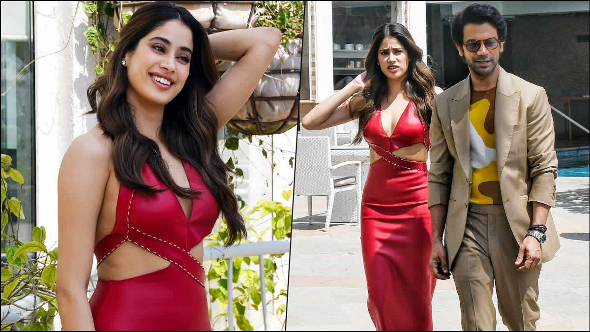 Rajkummar Rao Reacts to Janhvi Kapoor's Cricket Ball-Inspired Outfit at Mr & Mrs Mahi Promo - Watch