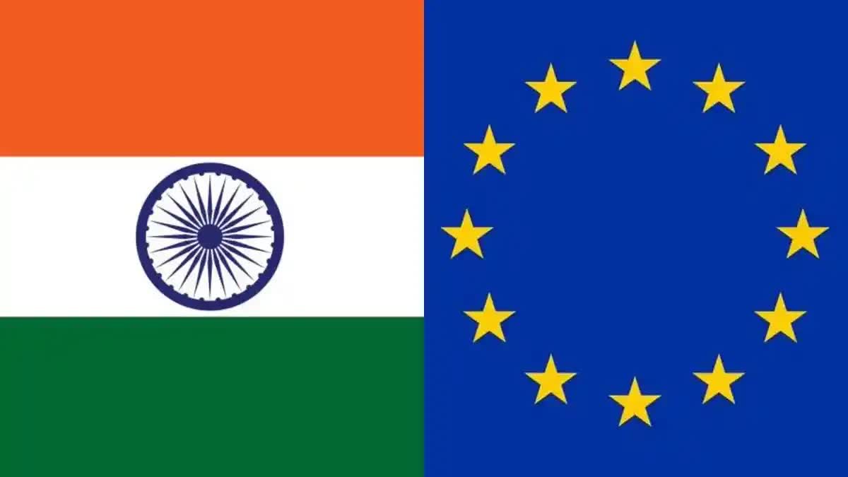 India EU flag collage