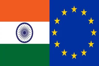 India EU flag collage