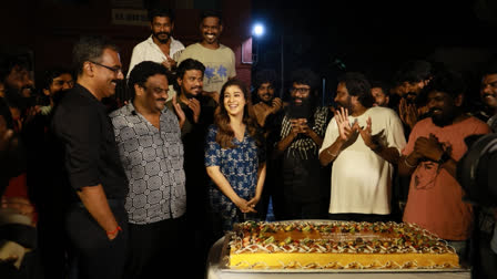 Nayanthara Wraps up Mannangatti: Since 1960 Shoot with Cake Cutting Celebration - PICS Inside