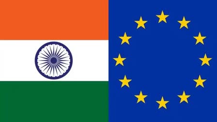 India EU flag collage