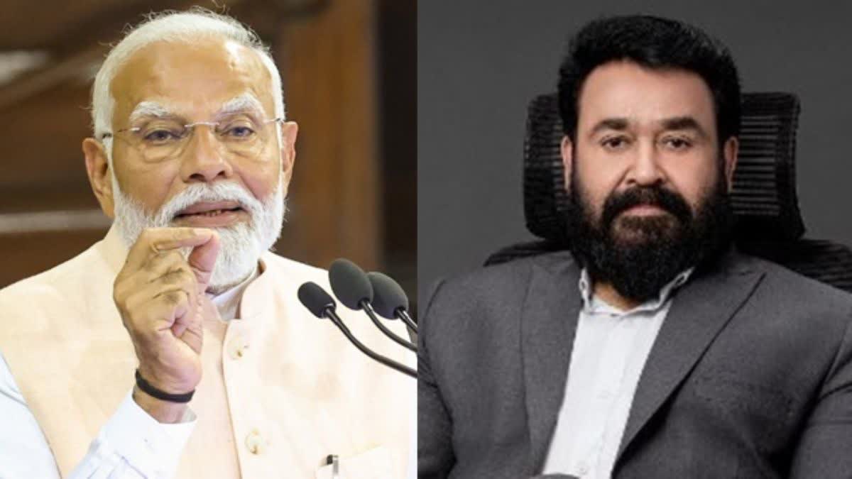 PM Modi-Mohanlal