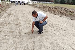 cricket pitch making in pandoh