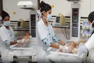 Woman gave birth to triplets