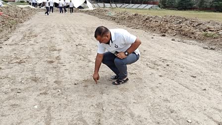 cricket pitch making in pandoh