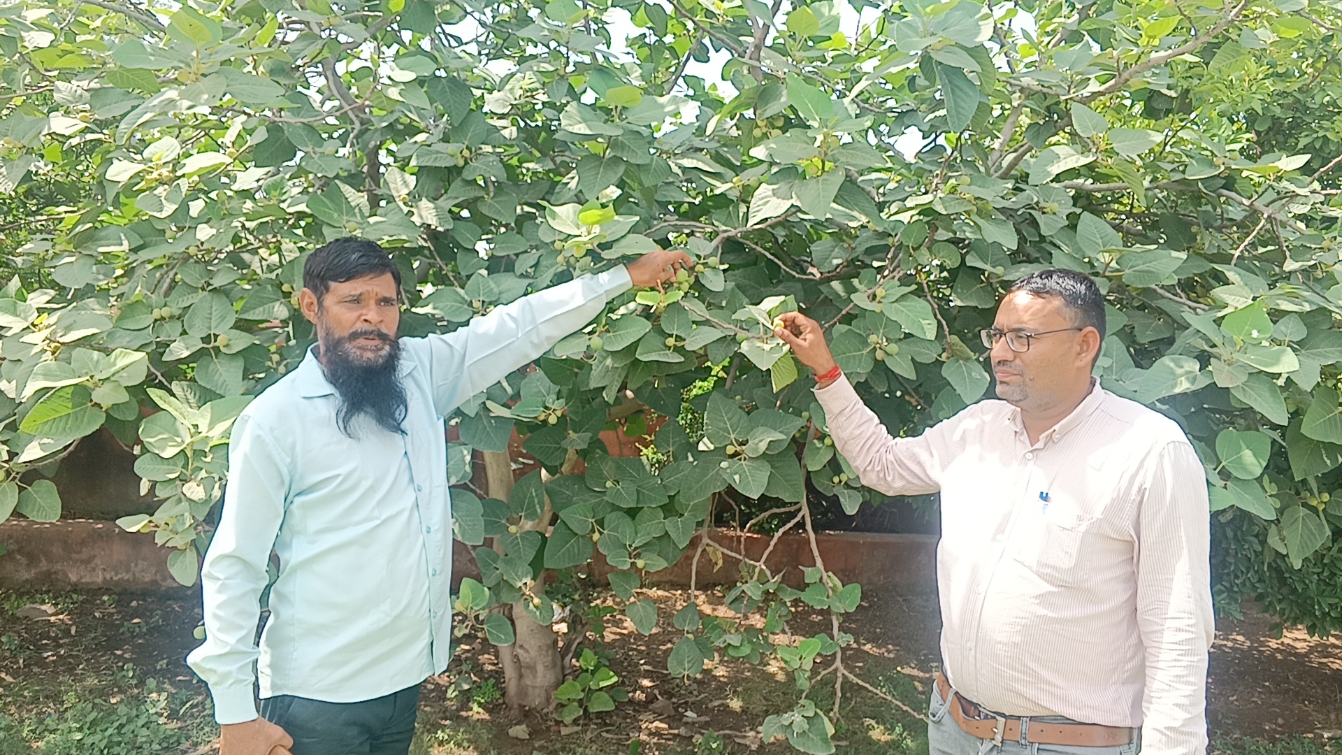 सरपंच प्रतिनिधि बाबूलाल मीणा और रामकुमार डुकिया