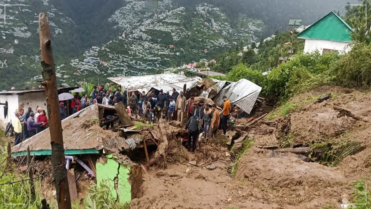 Flash flood landslide hit Lahaul and Spiti