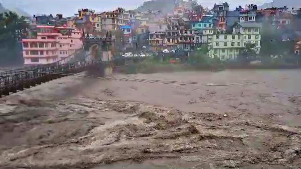 Flood in Beas river in Mandi.