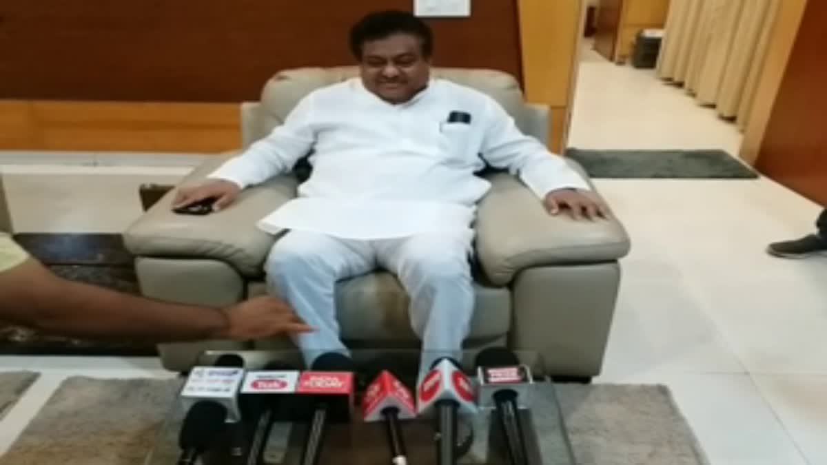 Minister MB Patil spoke to reporters.