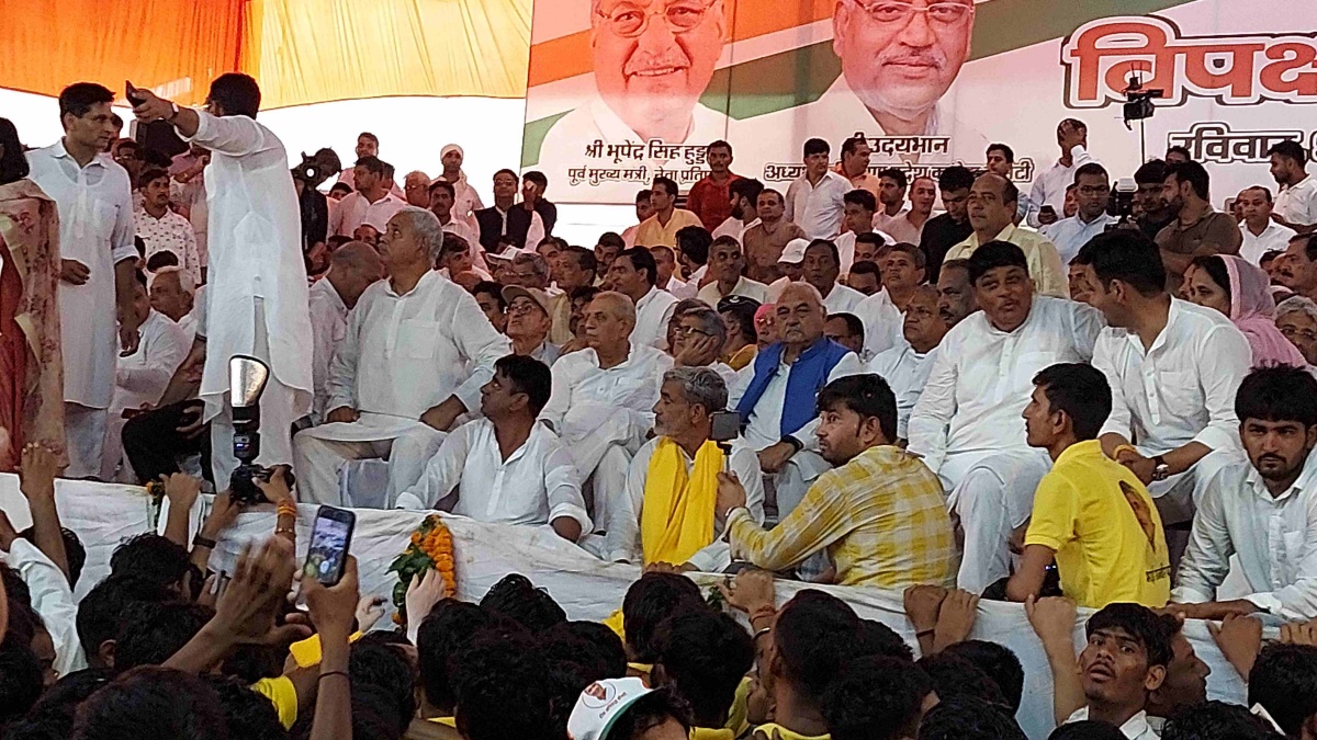 Bhupinder hooda rally in bhiwani