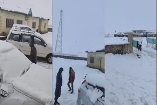 Snowfall in Ladakh