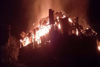 Shimla House burnt in Shimla fire.