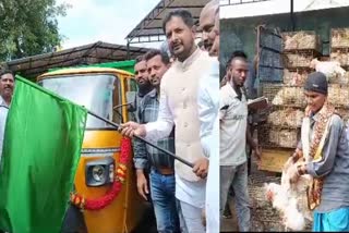 sarath-bachegowda-donate-four-garbage-collection-autos-for-cleanliness-in-hosapete