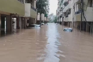 A video of people seen in neck-deep water has come to the surface. In Mohali's Gulmohar City extension of Punjab, the people were seen struggling to move out of their houses due to waterlogging. The video shows people using boats to rescue the people stuck on the road as the water level had gone up to the roofs of the cars. The locals took to social media to share the visuals of waterlogging in the area.