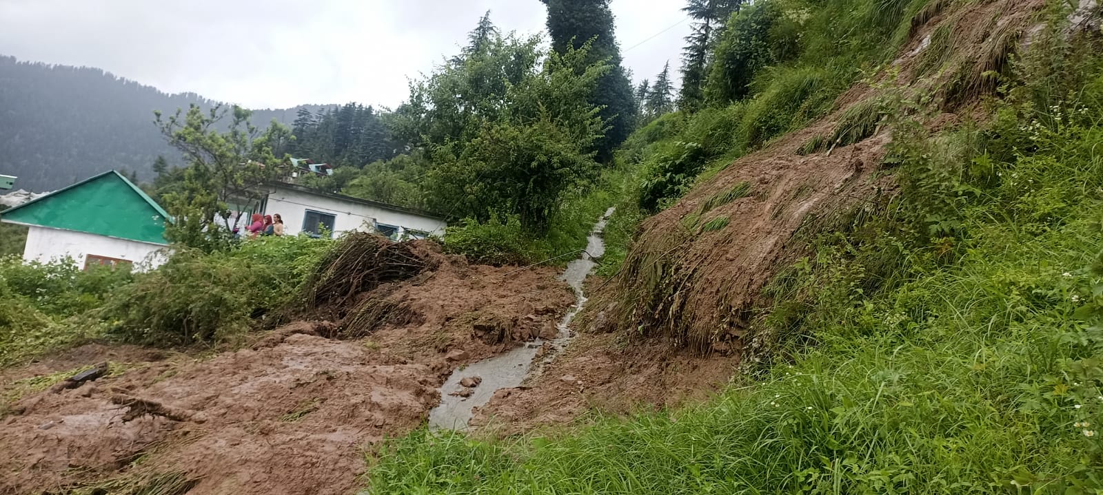 House buried under debris in Shimla.