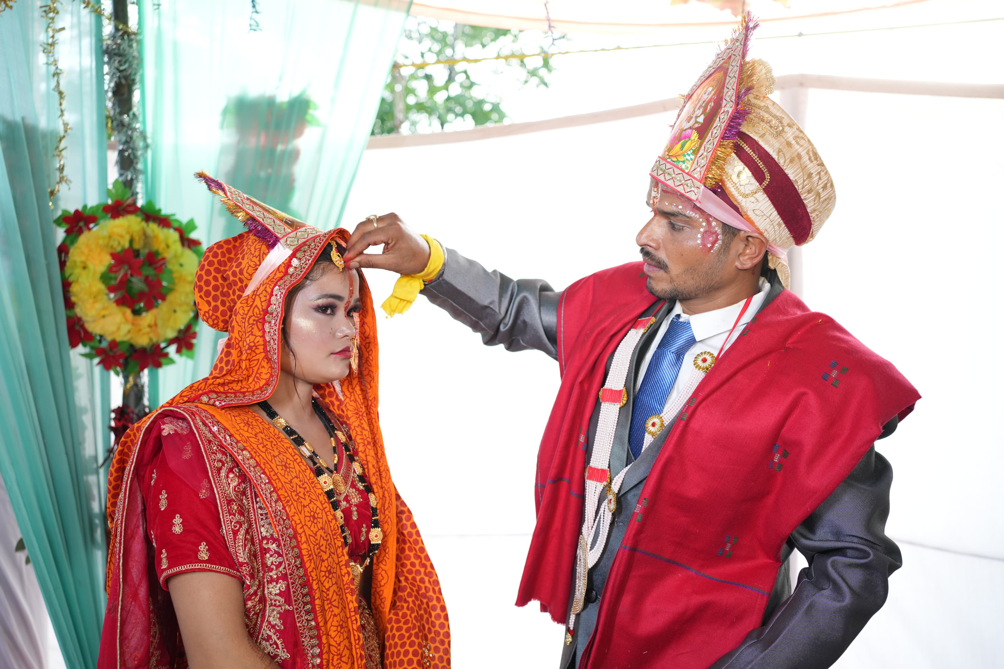 wedding ceremony took place in Gauri Hall auditorium of Police Line