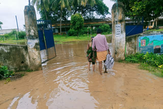 School Flooded With Rainwater In Hanumakonda