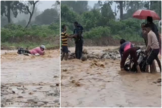 Bike riders escape