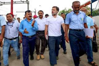Rahul Gandhi with loco pilots