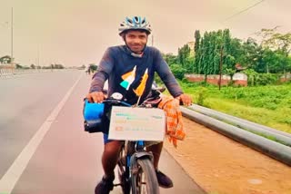 balasore man embarks on cycle journey