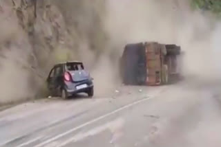 Two killed after truck overturns, rams into multiple vehicles in Shimla