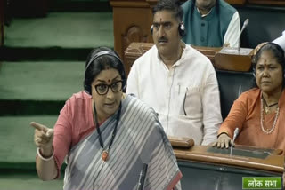 BJP MP SMRITI IRANI RESPONDS RAHUL GANDHIS STATEMENT IN THE LOK SABHA MADE A BIG ALLEGATION