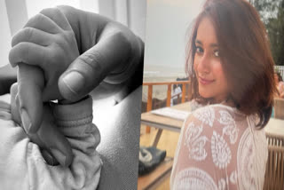 ctor Ileana D'Cruz, who recently welcomed a baby boy named Koa Phoenix Dolan on August 1, has touched hearts by sharing an adorable snapshot capturing a precious moment between her and her newborn. The photograph was posted on her Instagram stories.