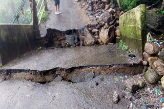 Road Collapse in kurseong ETV BHARAT