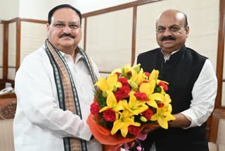 Basavaraja Bommai met JP Nadda