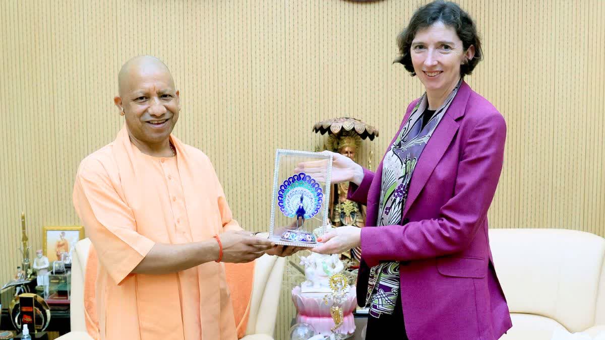 Lindy Cameron meets Yogi Adityanath