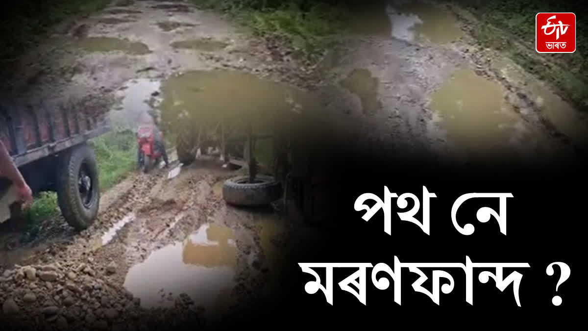 Poor road condition in jonai people demand construction of the local road