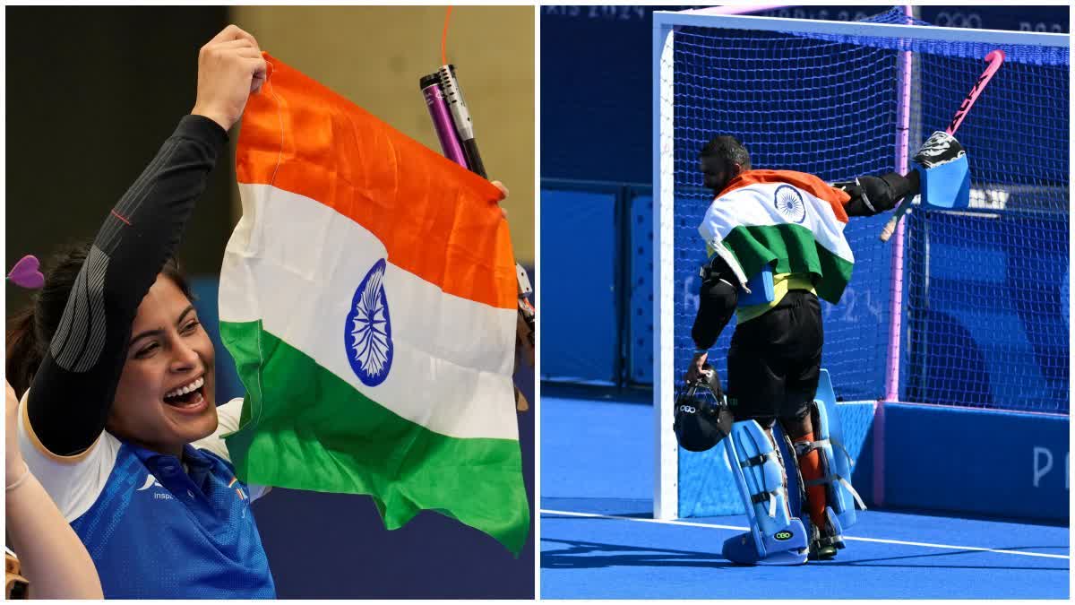 MANU BHAKAR  PR SREEJESH  INDIAS FLAG BEARERS  PARIS OLYMPICS 2024