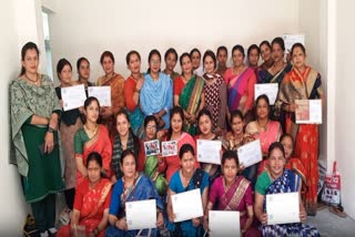 Certificates were distributed to women