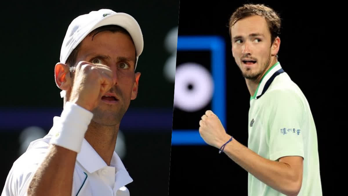 US Open 2023  US Open  US Open 2023 Semi Final Results  Daniil Medvedev  Daniil Medvedev vs Carlos Alcaraz  Daniil Medvedev vs Novak Djokovic  Novak Djokovic vs Daniil Medvedev  US Open 2023 Final  Novak Djokovic US Open Stats  യുഎസ് ഓപ്പണ്‍  യുഎസ് ഓപ്പണ്‍ 2023  യുഎസ് ഓപ്പണ്‍ ഫൈനല്‍  ഡാനില്‍ മെദ്‌വദേവ്  കാര്‍ലോസ് അല്‍ക്കാരസ്  നൊവാക്ക് ജോക്കോവിച്ച്  ഡാനില്‍ മെദ്‌വദേവ് നൊവാക്ക് ജോക്കോവിച്ച്  യുഎസ് ഓപ്പണ്‍ സെമി ഫൈനല്‍ മത്സരഫലം