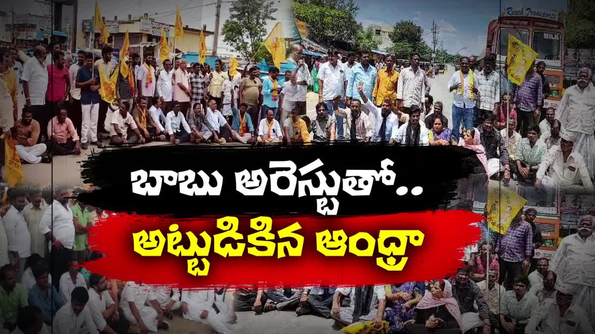 Protests Across State Against Chandrababu Naidu Arrest