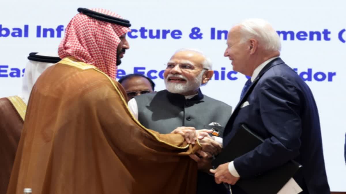 PM Modi with Biden and Saudi Crown Prince