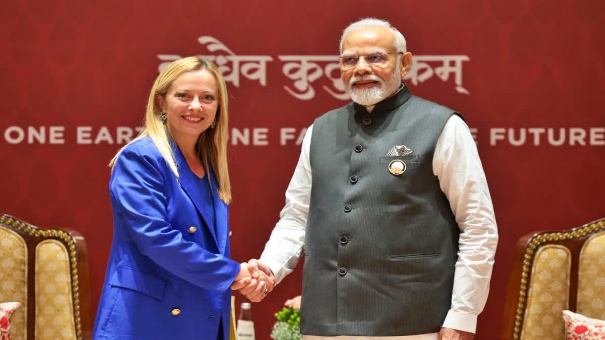 PM Modi with Georgia Meloni