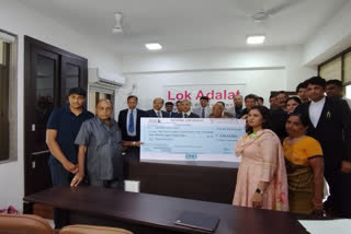 The national Lok Adalat held under the aegis of the Gujarat High Court disposed of highest ever motor claim settlement, on Saturday. The insurance company was asked by the Lok Adalat to pay a sum of Rs 5.40 crore to the dependents of the deceased.