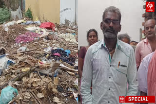In Ramanathapuram village near Tenkasi garbage piled up near the school is a health hazard