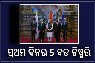 G20 Summit In Delhi: ପ୍ରଥମ ଦିବସର 5 ପ୍ରମୁଖ ନିଷ୍ପତ୍ତି