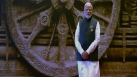 Prime Minister Modi receives G20 leaders with Sun Temple's Konark Wheel replica as backdrop