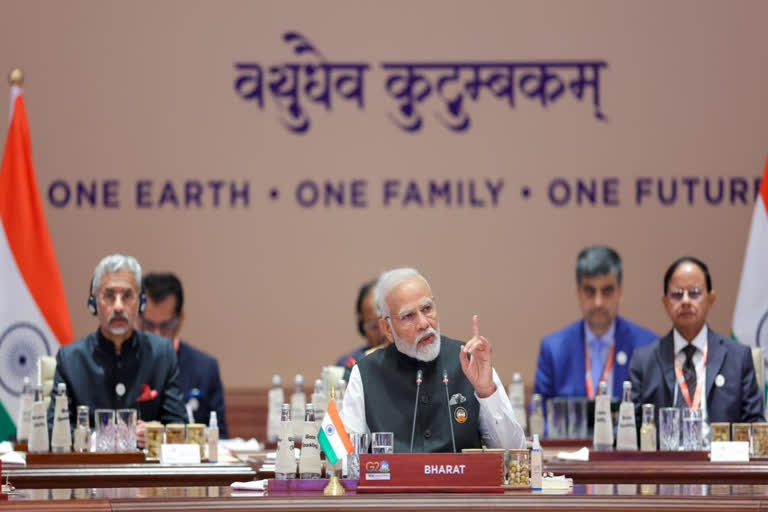 Prime Minister Narendra Modi in his address to the G20 Summit stressed the importance of the 21st century in finding new solutions to old challenges and called for a human-centric approach to address global challenges.