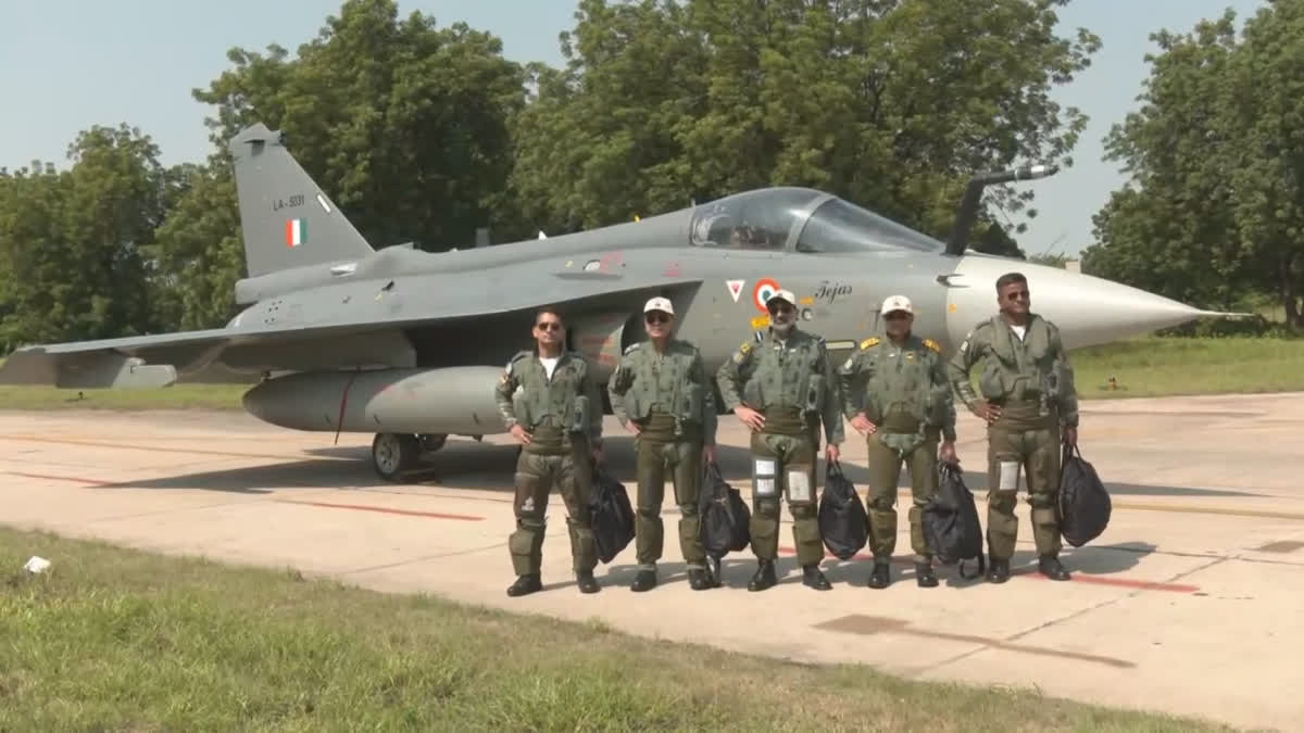 Vice Chiefs Of Indian Armed Forces Fly Indigenous LCA Tejas At Exercise Tarang Shakti