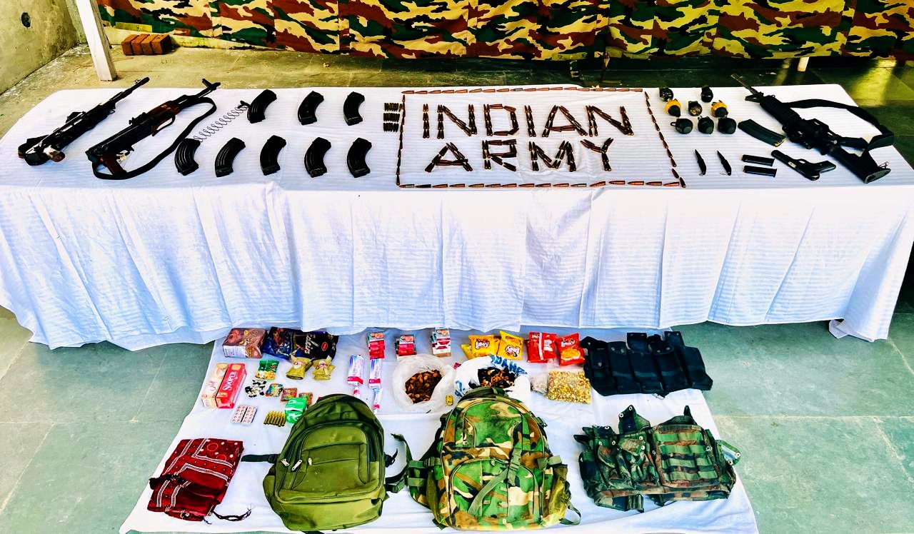 Two of the terrorists were killed when the Indian Army's troops thwarted an infiltration bid along the Line of Control (LoC) in Rajouri district of Jammu and Kashmir. The forces recovered a war-like stores including two-AK47s, one M4 and one pistol from the neutralised terrorists.